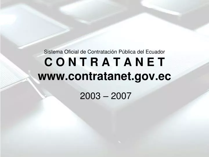 sistema oficial de contrataci n p blica del ecuador c o n t r a t a n e t www contratanet gov ec