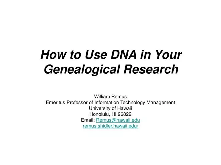 how to use dna in your genealogical research