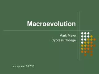 Macroevolution