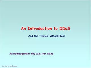 An Introduction to DDoS