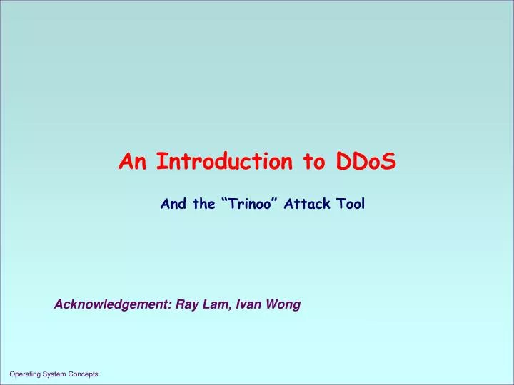 an introduction to ddos