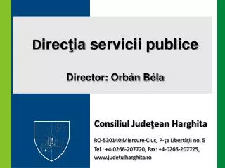 d irec ia servicii publice director orb n b la
