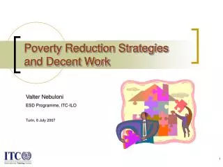 Poverty Reduction Strategies and Decent Work