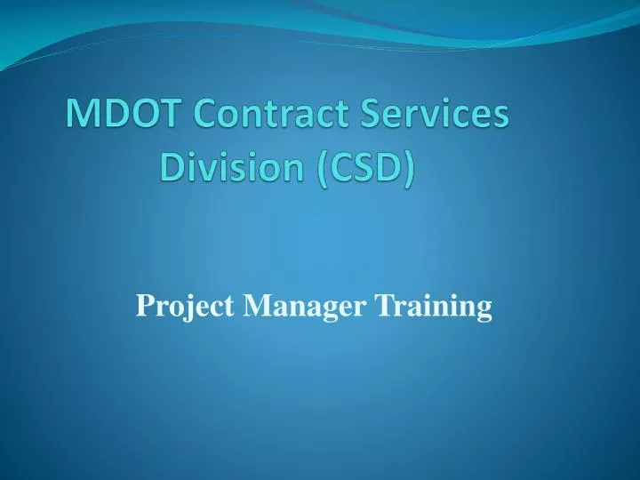 mdot contract services division csd
