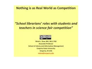 Nothing is as Real World as Competition