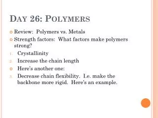 Day 26: Polymers