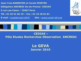 le geva janvier 2010