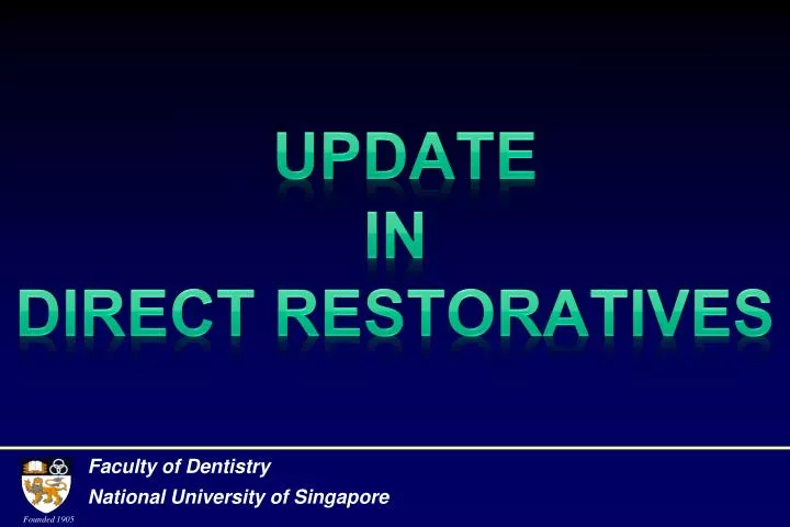 update in direct restoratives