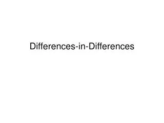 Differences-in-Differences