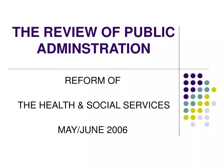 the review of public adminstration