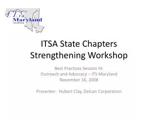 ITSA State Chapters Strengthening Workshop