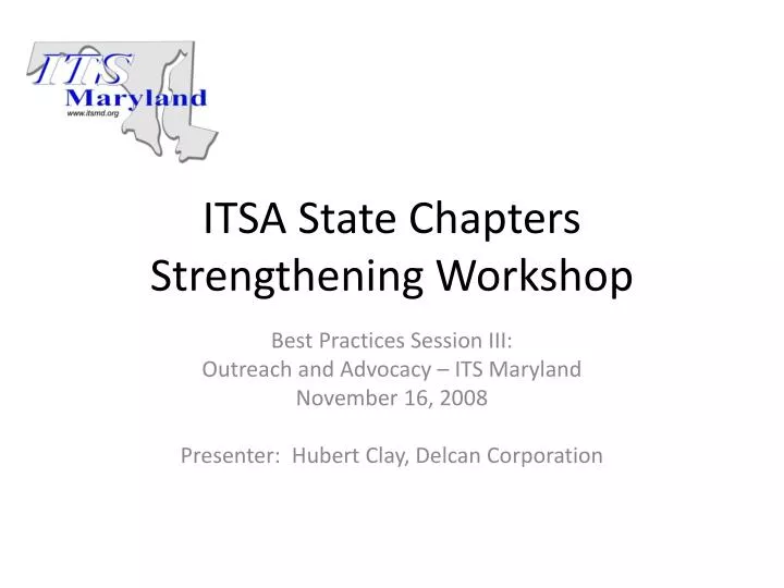 itsa state chapters strengthening workshop