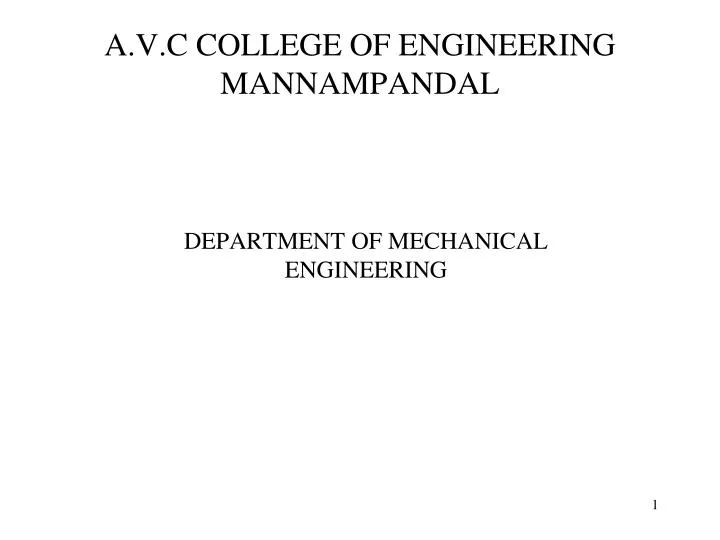 a v c college of engineering mannampandal