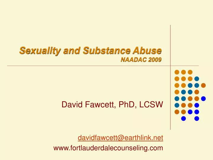sexuality and substance abuse naadac 2009