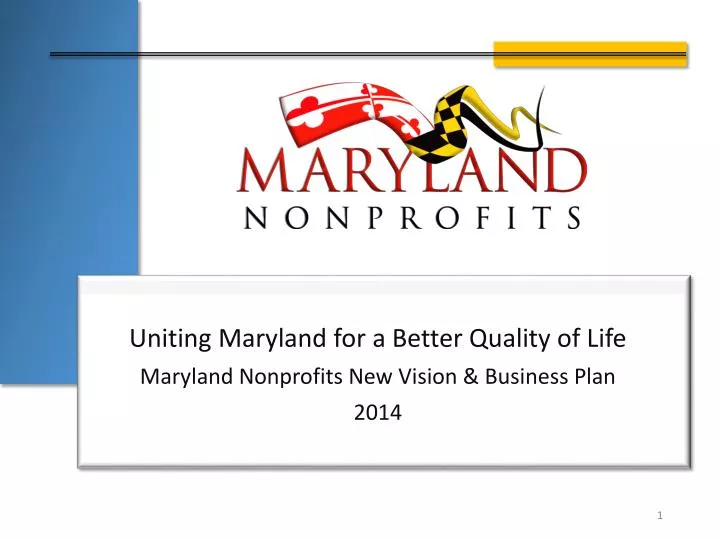 uniting maryland for a better quality of life maryland nonprofits new vision business plan 2014