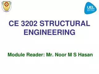 CE 3202 STRUCTURAL ENGINEERING