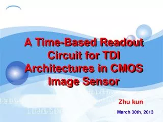 A Time-Based Readout Circuit for TDI Architectures in CMOS Image Sensor