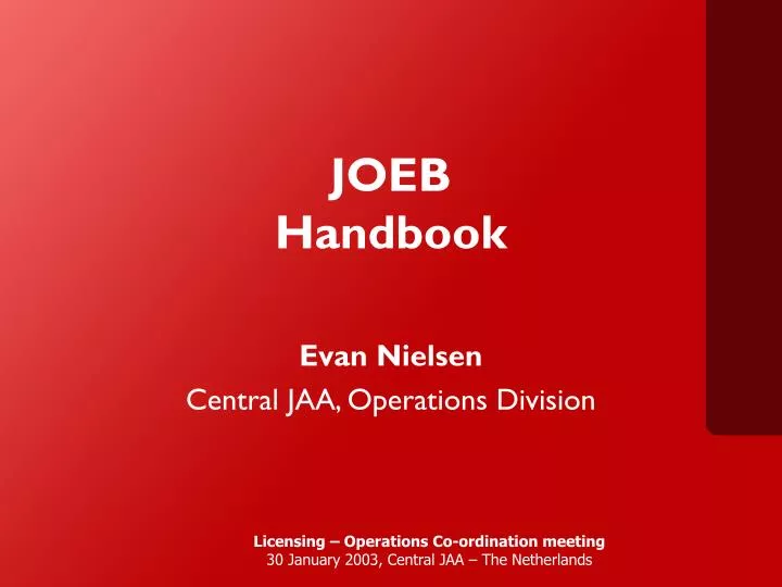 joeb handbook