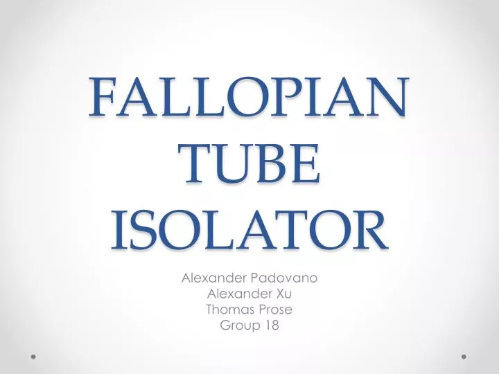 fallopian tube isolator