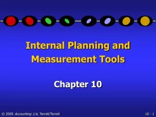 Internal Planning and Measurement Tools