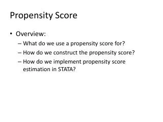 Propensity Score