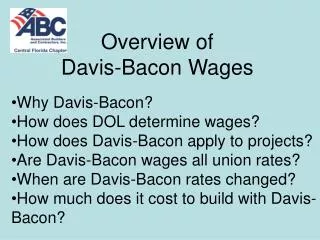 Overview of Davis-Bacon Wages
