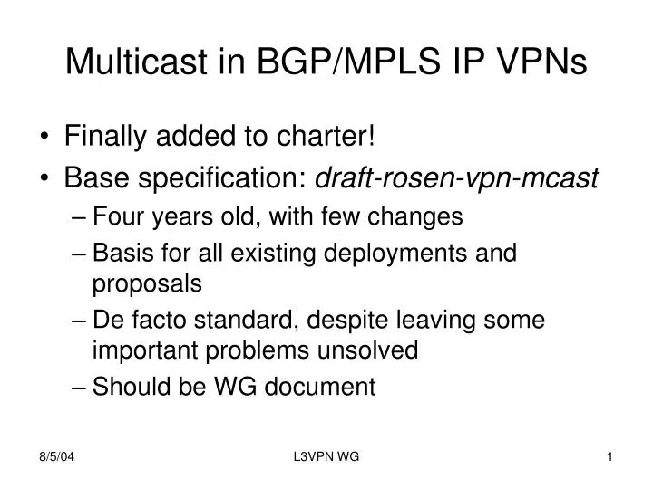 multicast in bgp mpls ip vpns