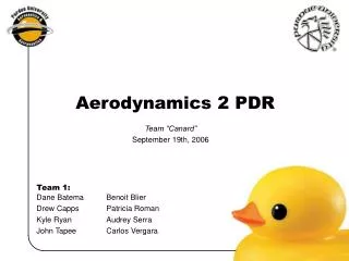 Aerodynamics 2 PDR