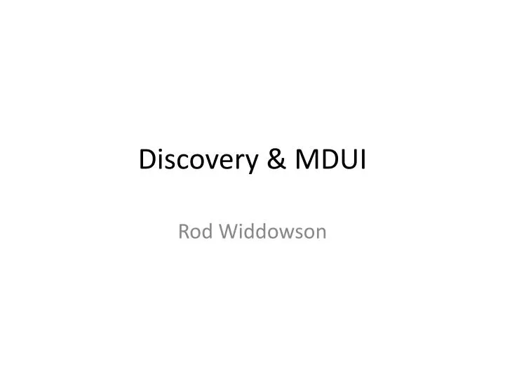 discovery mdui