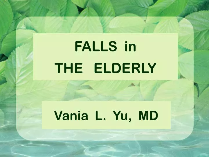 falls in the elderly