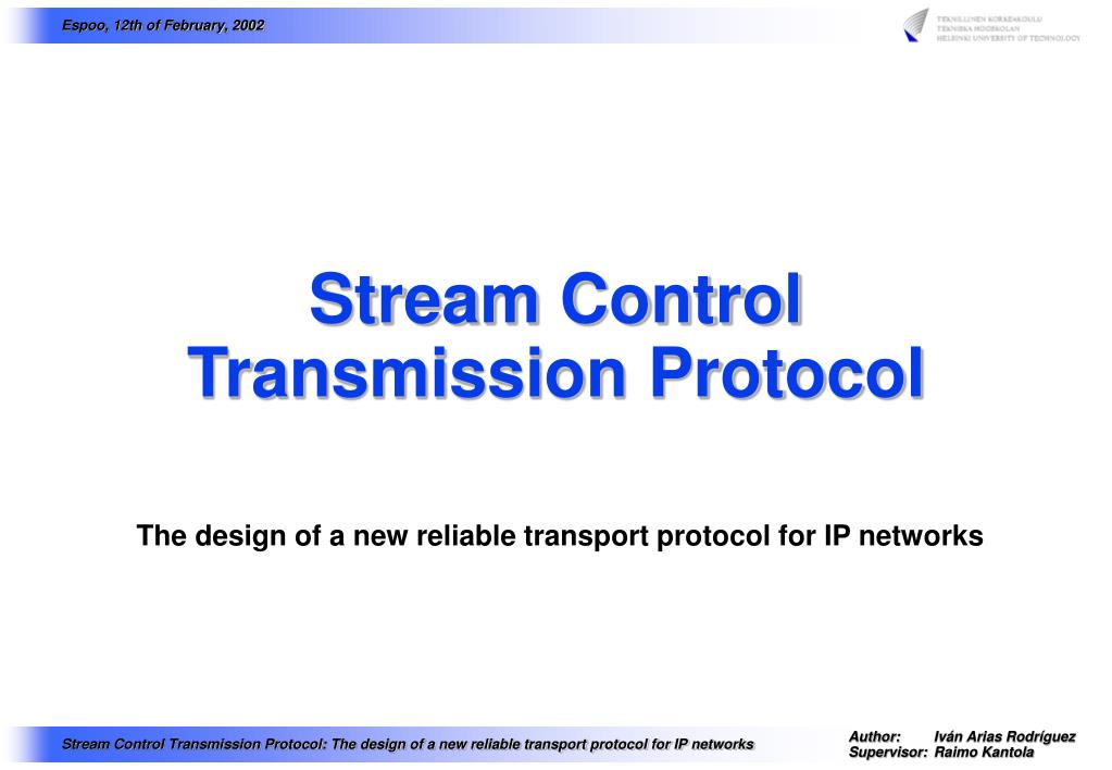 PPT - Stream Control Transmission Protocol PowerPoint Presentation ...