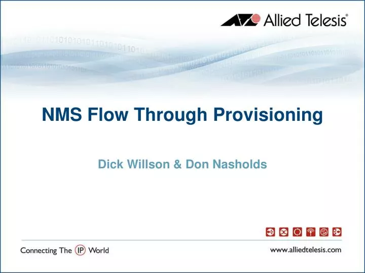nms flow through provisioning