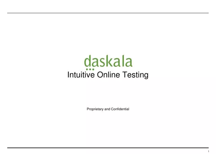 intuitive online testing