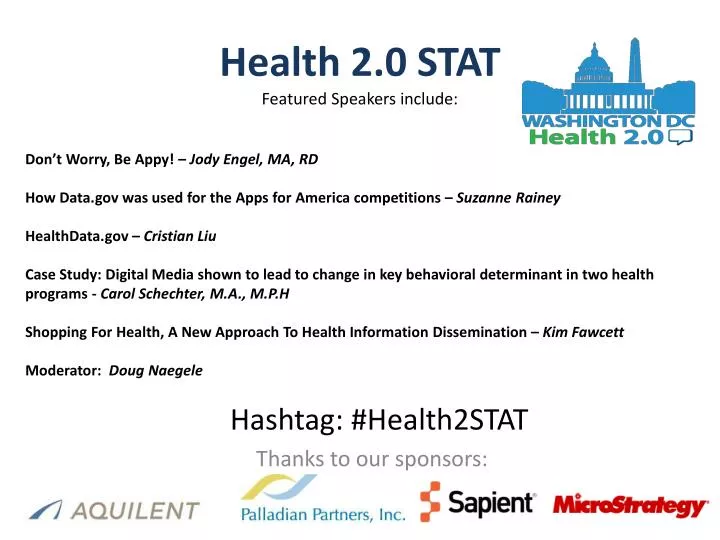 health 2 0 stat featured speakers include