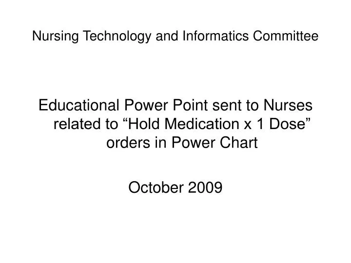 nursing technology and informatics committee