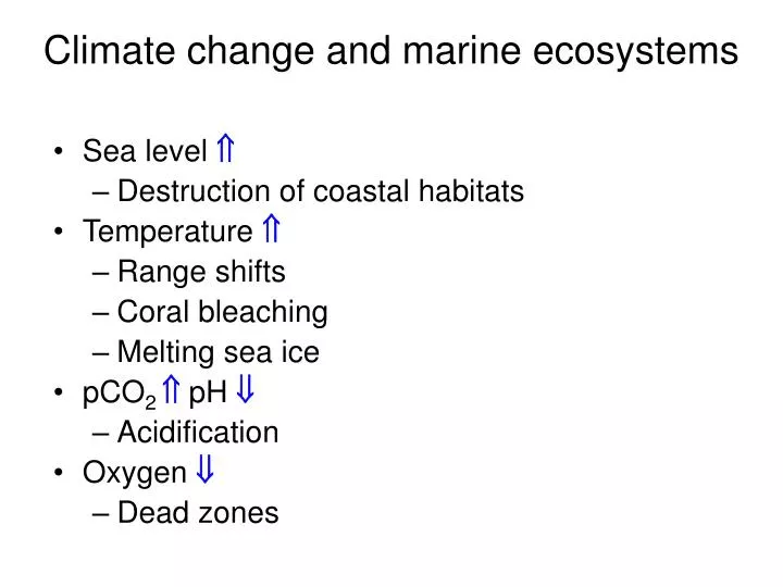 climate change and marine ecosystems