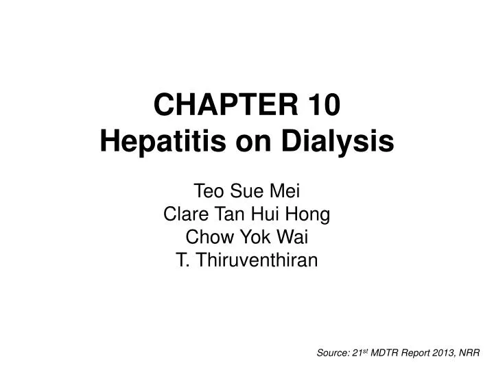 chapter 10 hepatitis on dialysis