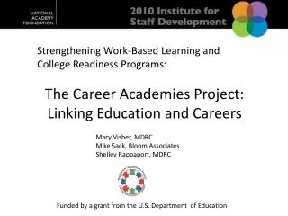 Strengthening Work-Based Learning and College Readiness Programs: