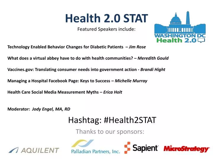health 2 0 stat featured speakers include