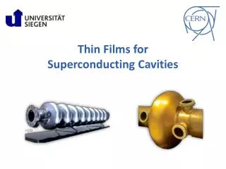 Thin Films for Superconducting Cavities
