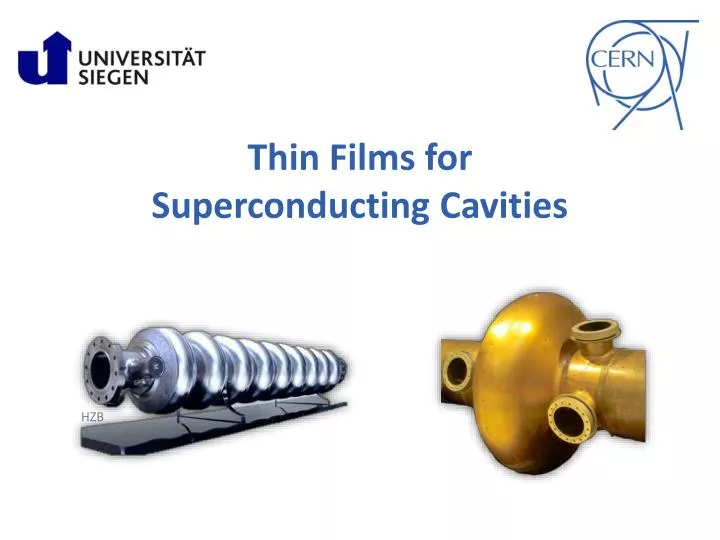thin films for superconducting cavities