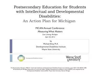 Postsecondary Education for Students with Intellectual and Developmental Disabilities: