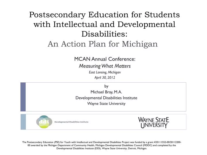 postsecondary education for students with intellectual and developmental disabilities