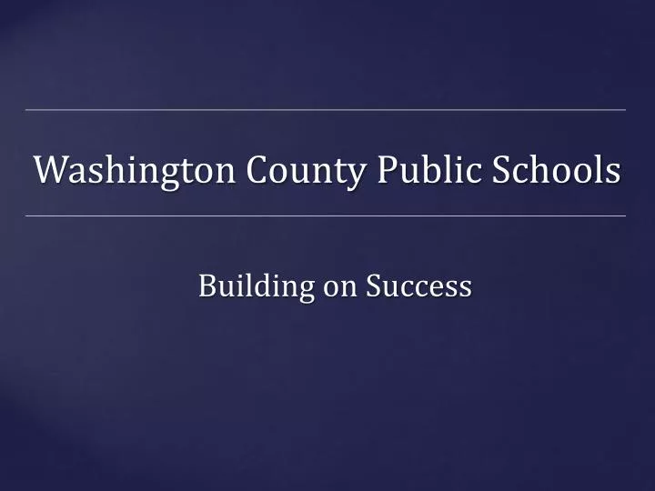 washington county public schools