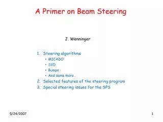A Primer on Beam Steering