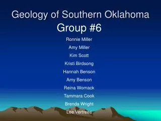 Geology of Southern Oklahoma