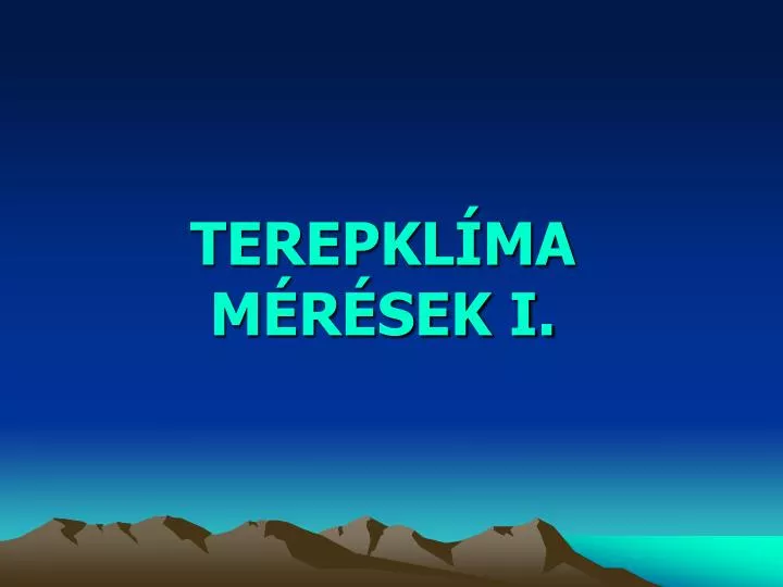 terepkl ma m r sek i