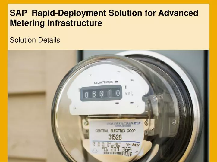 sap rapid deployment solution for advanced metering infrastructure