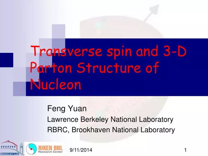 transverse spin and 3 d parton structure of nucleon