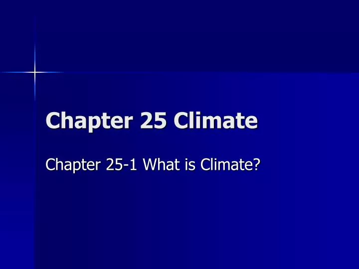chapter 25 climate